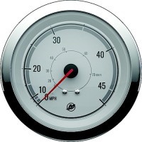 Quicksilver 8M6020075 Speedometer (45Mph), White/Chrome - 8M6020075 - 710-79-8M6020075F1
