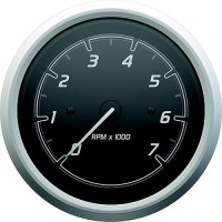 Quicksilver 8M6020110 Tachometer (7,000Rpm), Black/Brushed Stainless - 8M6020110 - 710-79-8M6020110F1